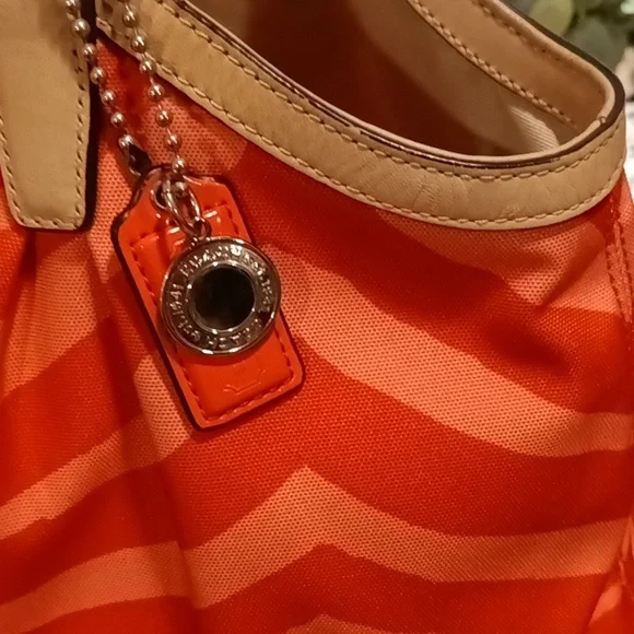 Coach Devin Signature Zebra Stripe Tote Bag F24022 - Picture 4 of 13